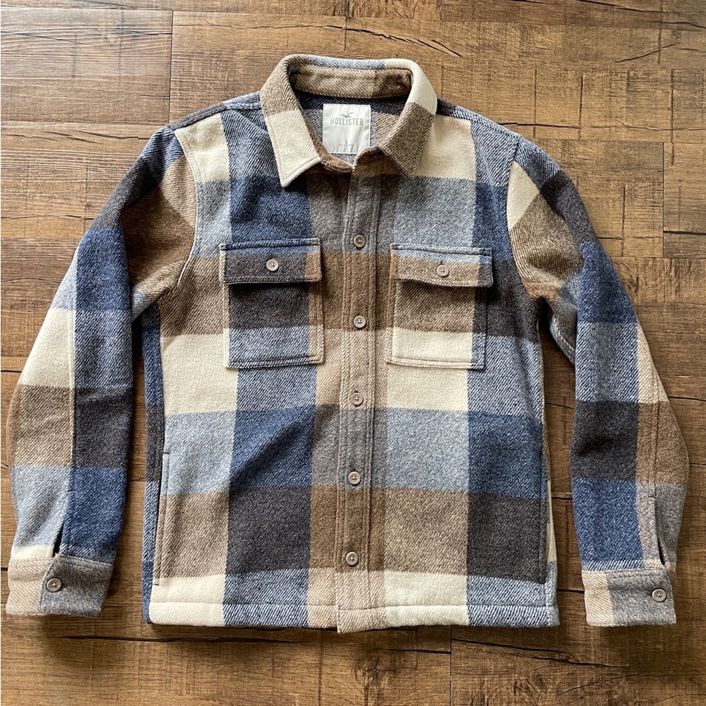 Hollister Plaid Flannel Shirt Jacket